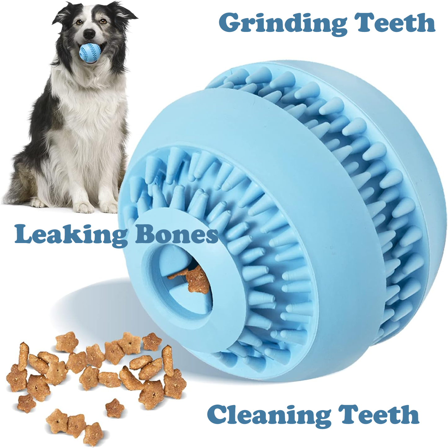 Dog Treat Ball – Interactive Dog Ball & Treat Dispensing Chew Toy for Small & Medium Dogs | Durable Teething Toy for Boredom, IQ Training & Slow Feeding – Bite-Resistant & Safe