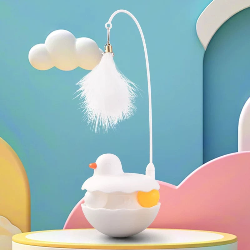 Cat Toys - Interactive Toy for Cat | Kitten Toys | Lightweight Resin Duck Shape Fun Stick for Kitten Play Indoor Outdoor | Removable and Washable Duck Cat Toy