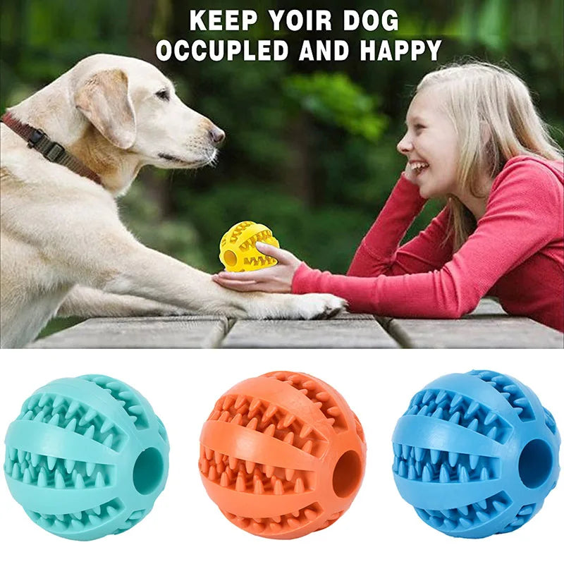 Dog Balls with Bell Sound, [2Pack] Rubber Bouncy Fetch Ball for Puppies Small Dogs, 2” Interactive Pet Chew Toys