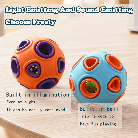 Dog Balls with Bell Sound, [2Pack] Rubber Bouncy Fetch Ball for Puppies Small Dogs, 2” Interactive Pet Chew Toys