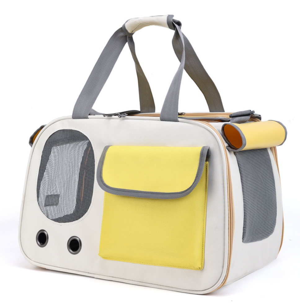 Cat bag, portable and lightweight for pets going out, single-shoulder backpack for puppies, large-capacity cat going bag, breathable cat schoolbag