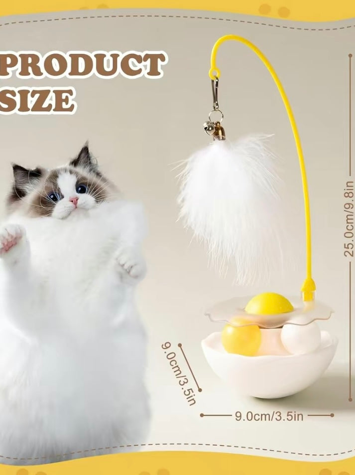 Cat Toys - Interactive Toy for Cat | Kitten Toys | Lightweight Resin Duck Shape Fun Stick for Kitten Play Indoor Outdoor | Removable and Washable Duck Cat Toy