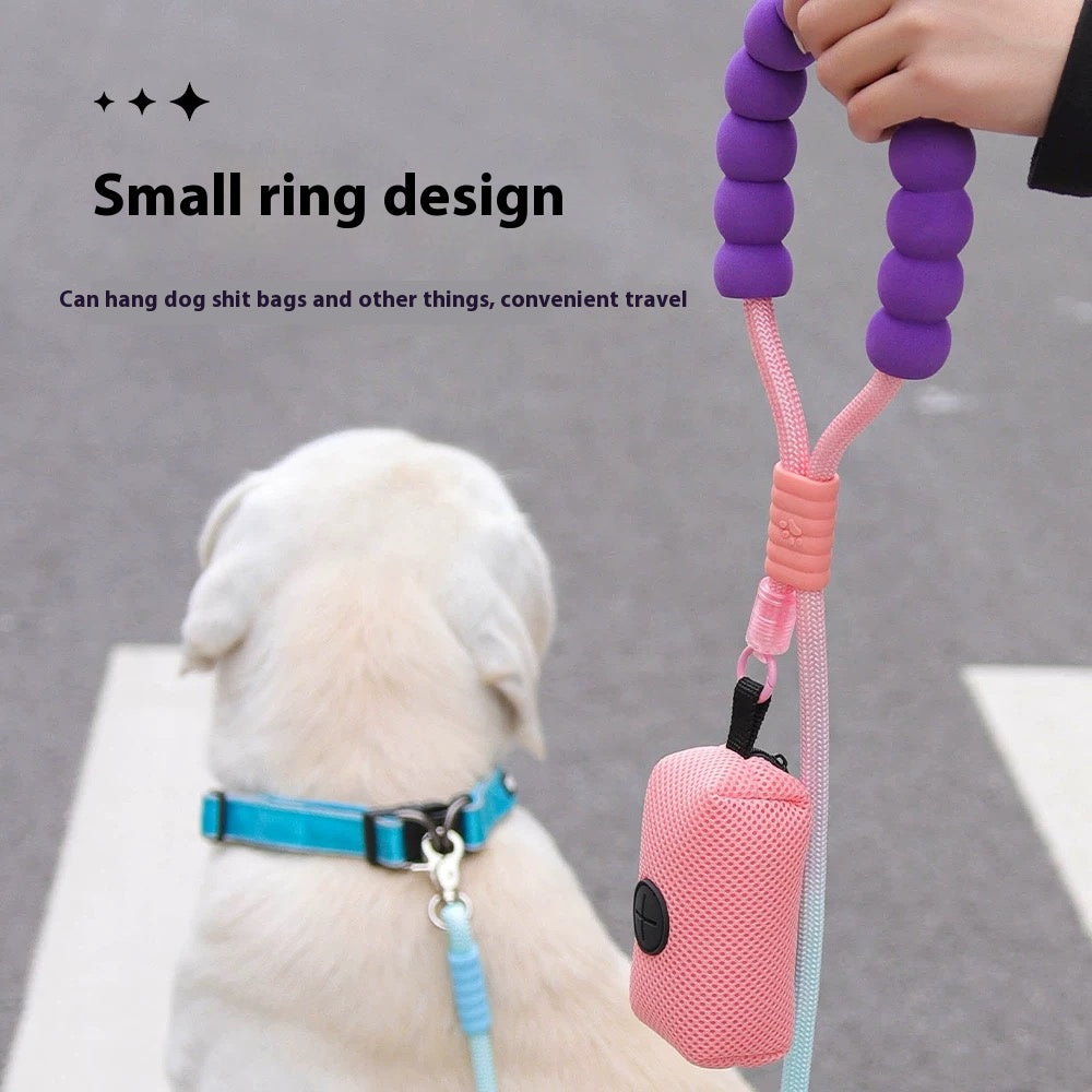 Dog leash, explosion-proof dash, small and medium-sized dog protection, Corgi, Border Collie, Shiba Inu, dog walking leash, neck loop, dog leash chain